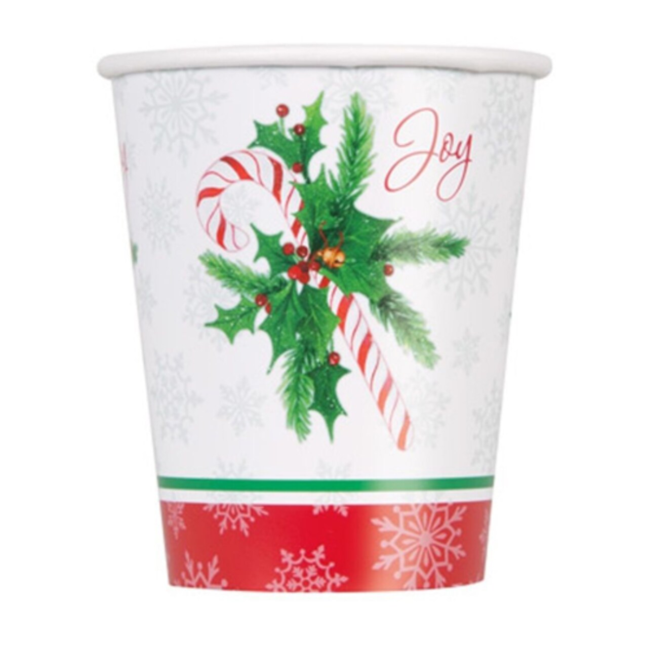 Candy Cane Xmas 9Oz Cups 8 Count